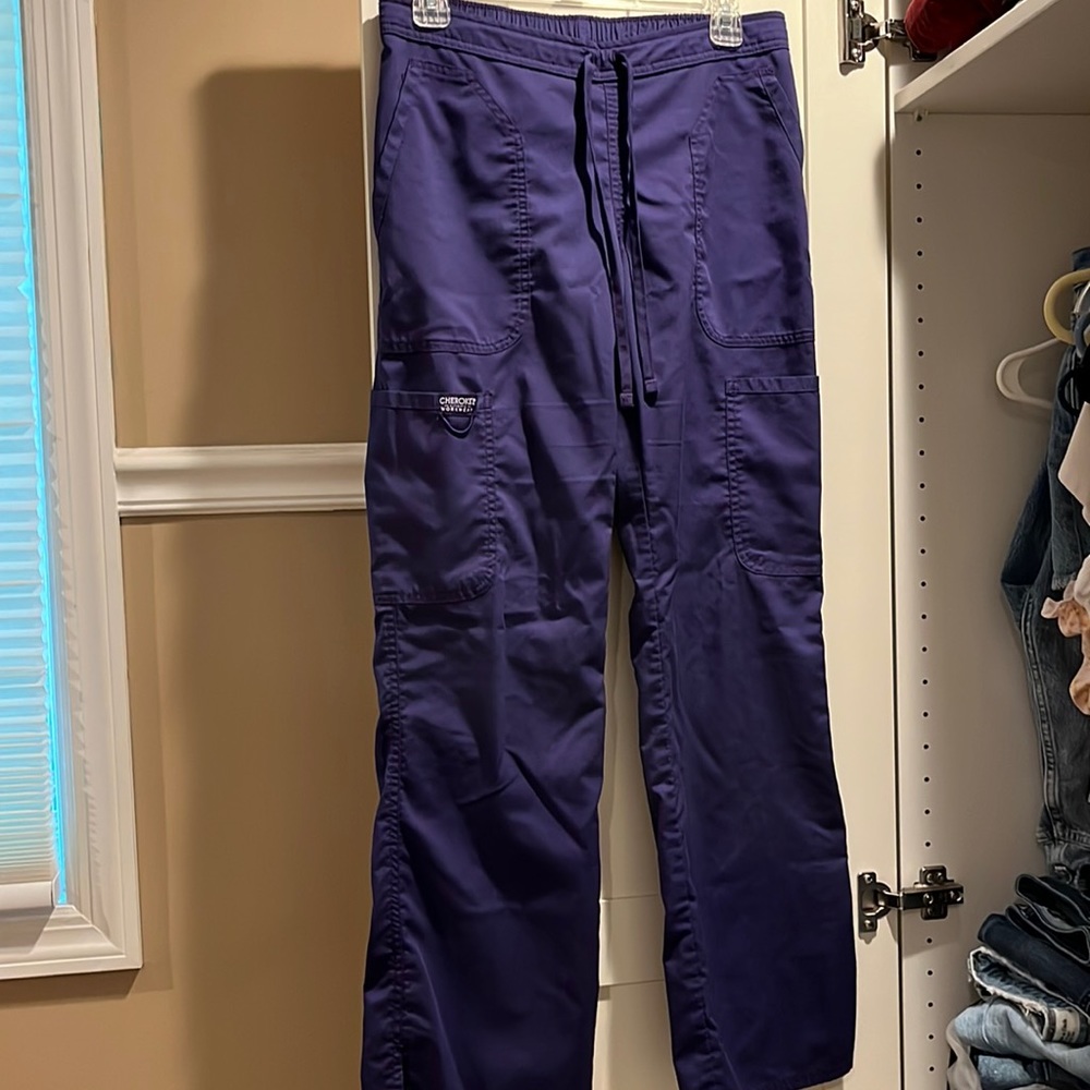 Purple womens scrub pants